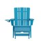 Merrick Lane Ridley HDPE Adirondack Chair with Cup Holder and Pull Out Ottoman, All-Weather HDPE Indoor/Outdoor Lounge Chair
